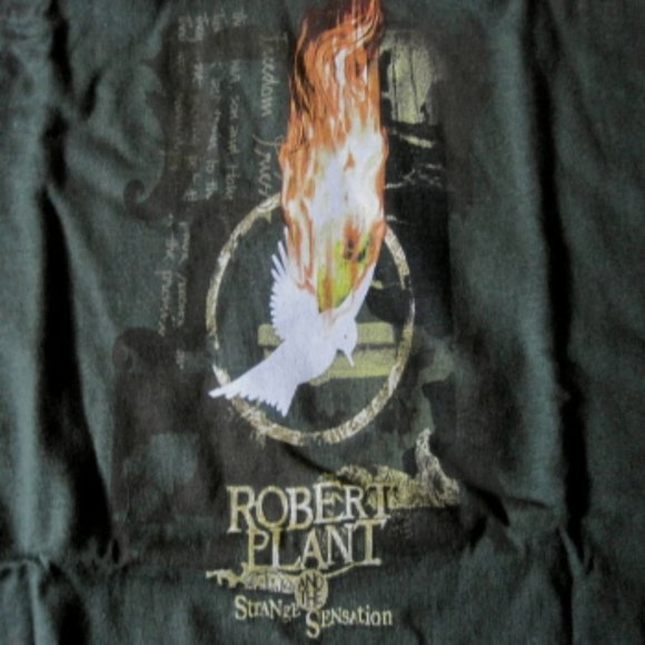 Robert Plant Freedom Fire Olive T-shirt (L) - Picture 3 of 3